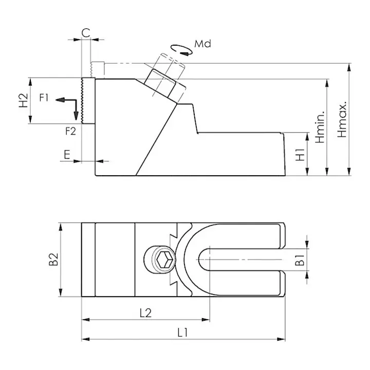 AMF Couvre-latéral rainures en T 6486AO 16mm Petit Prix