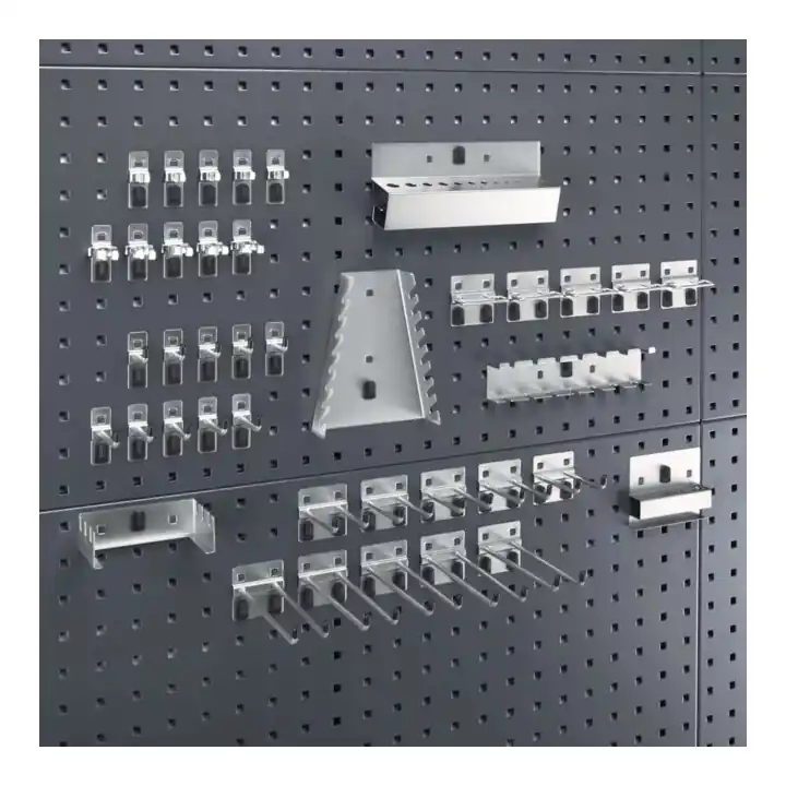 Offre Spéciale Assortiment de porte-outils BOTT 40-pcs. galvanisé p. panneaux perforés