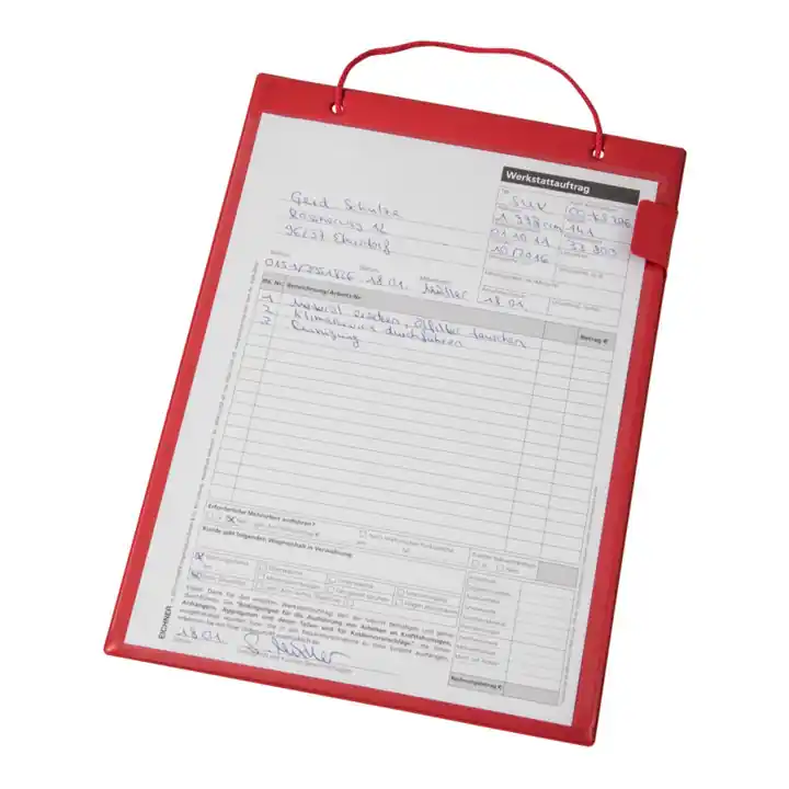 Super Prix Sac d'application avec ferm. velcro, cordon et pochettes DIN A4 LxHmm rouge UE 1