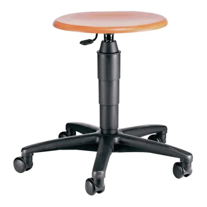 Prix Cassé Tabouret pivotant avec roulettes hêtre naturel H. d'assise réglable 420-550 mm T