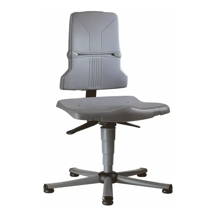 Marque Chaise d'atelier pivotante Sintec A patin polypropylène gris 430-580 mm BIMOS