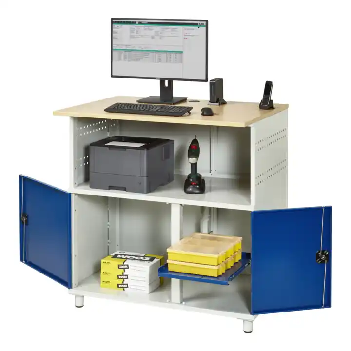 Table d&rsquo;ordinateur Rau sans boîtier d&rsquo;écran fixe LxPxH 1100x800x1100mm Produit De Marque