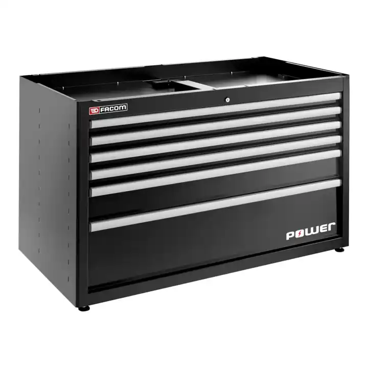 Populaire Meuble bas 6 tiroirs extra large Facom JLS3 avec tiroir énergisé, noir