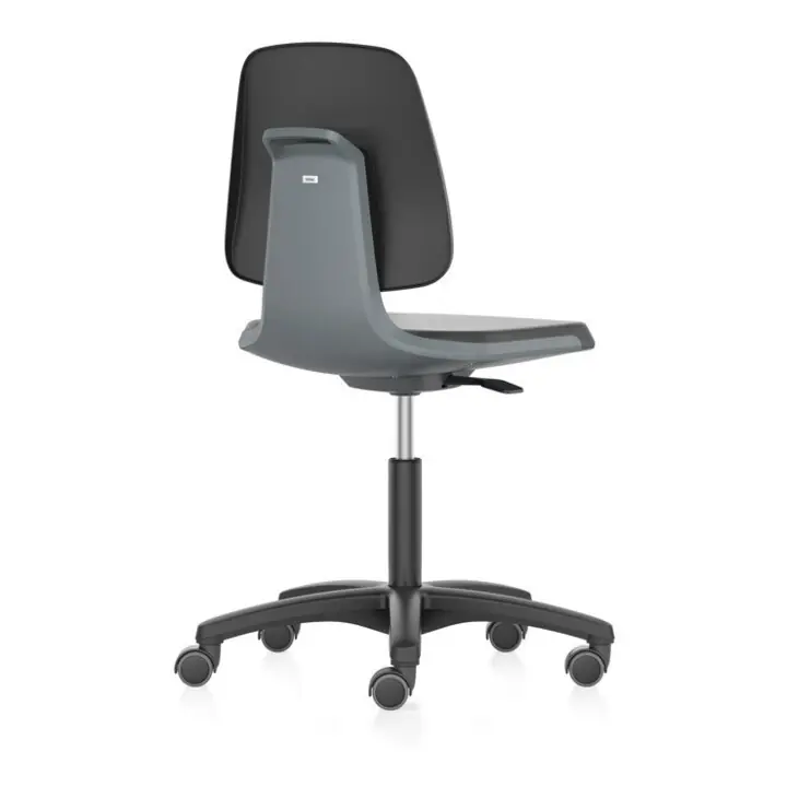 bimos Chaise de travail Labsit 2, cuir K anthracite, hauteur d'assise 450-650 mm avec roulettes Marque