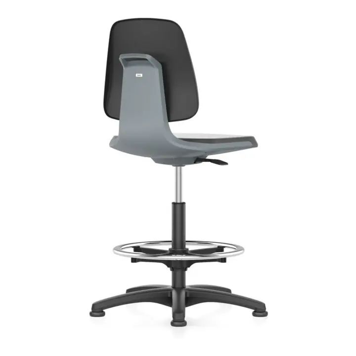 Tendance bimos Chaise de travail Labsit 3, cuir K anthracite Hauteur d’assise 520-770 mm