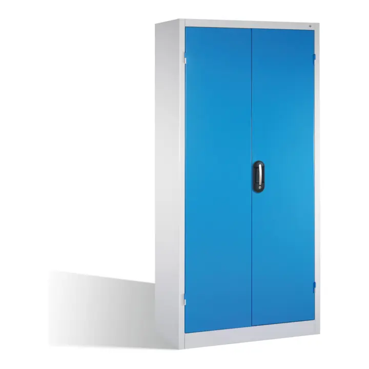 Expédié Aujourd’hui Armoire à outils pour charges lourdes C+P avec portes battantes, 4 tablettes intérieures, H1950xL930xP500mm Façade gris clair Corps gris clair