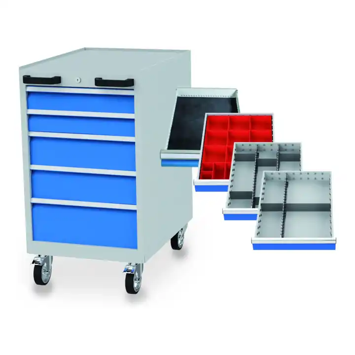 Dernière Chance Armoire à tiroirs Bedrunka+Hirth workshop trolley avec 5 tiroirs, y compris un assortiment de cloisons