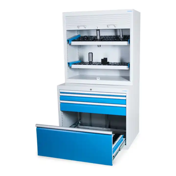 Armoire supérieure Bedrunka+Hirth CNC avec 2 supports CNC Remise