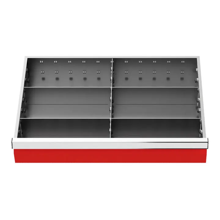 Garantie Incluse Insert de tiroir Bedrunka+Hirth série T500-6 rails de compartiment central avec 4 cloisons