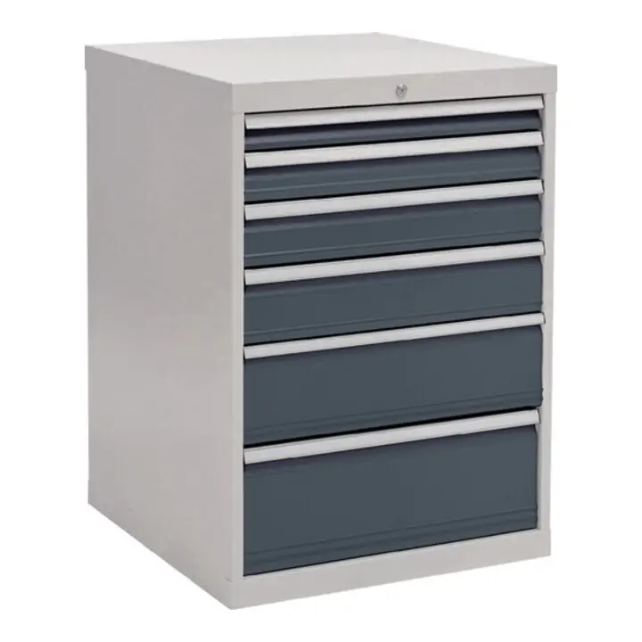 Bon Marché Armoire à tiroirs H1019xl705xP736mm gris clair/gris anthracite 6 tiroir extracti