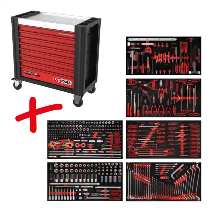 Affaire À Saisir Composition pour servante d’atelier Performanceplus P25 avec 416 outils pour 6 tiroirs KS Tools