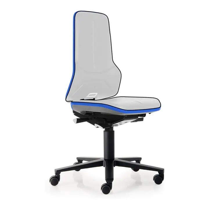 Chaise d'atelier pivotante Neon rouleaux sans élément rembourrage bleu 450-620 m Acheter En Ligne