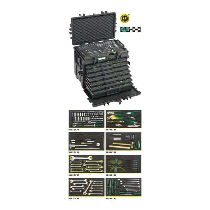 13221 WT/TS Kit AOG pour avions, dans coffre à outils à roulettes réf. 13217 163 Werkzeuge 29 kg Promotion Saisonnière