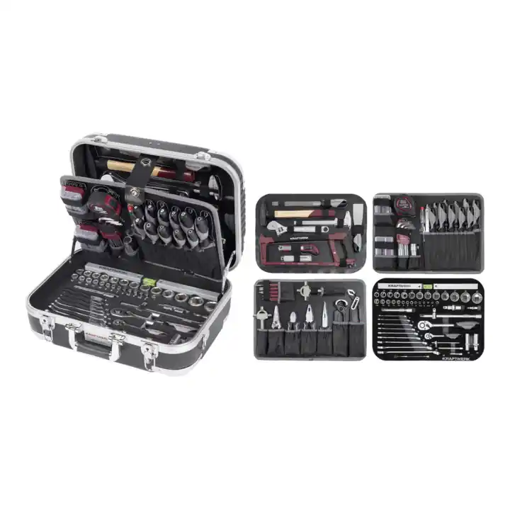 Meilleur Prix Mallette à outils Kraftwerk B100, ABS, 1/4" + 1/2", 170 pcs.
