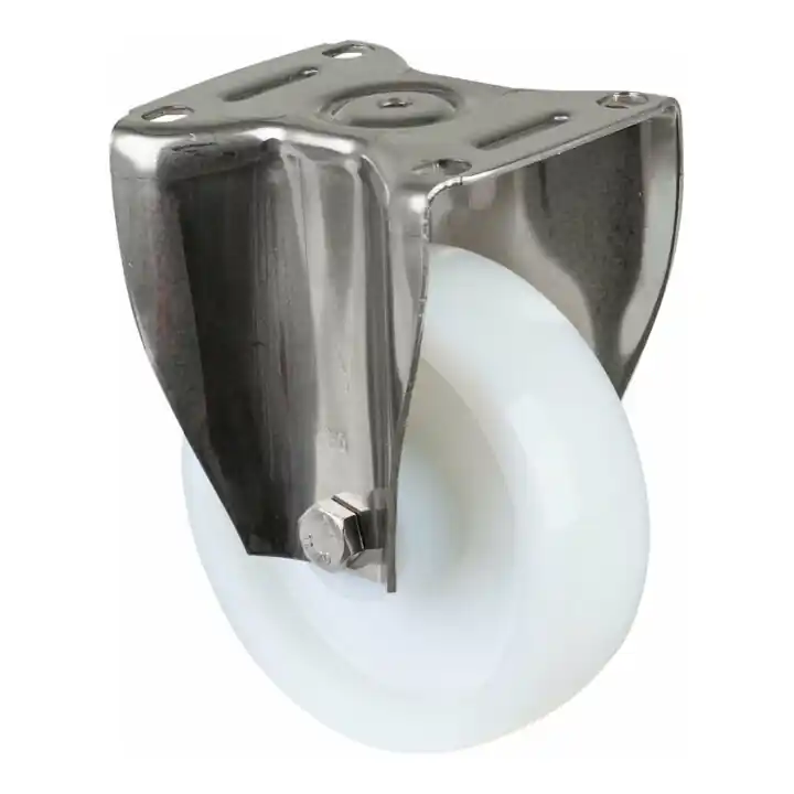 BS Rollen Roulette fixe, diamètre 150 mm, L 45 mm, 700 kg, HS110 .B14, avec plaque de fixation blanche Commander Maintenant