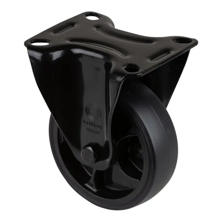BS Rollen Roulette fixe L810.B44.101.06, diamètre 100 mm, L 32 mm, 110 kg avec platine de fixation noir Commander Maintenant