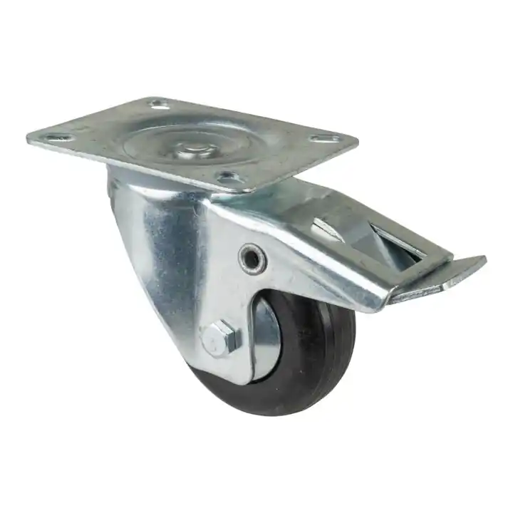 Fait Main BS Rollen Roulette pivotante avec frein total, diamètre 80 mm, L420.B40 100kg, acier