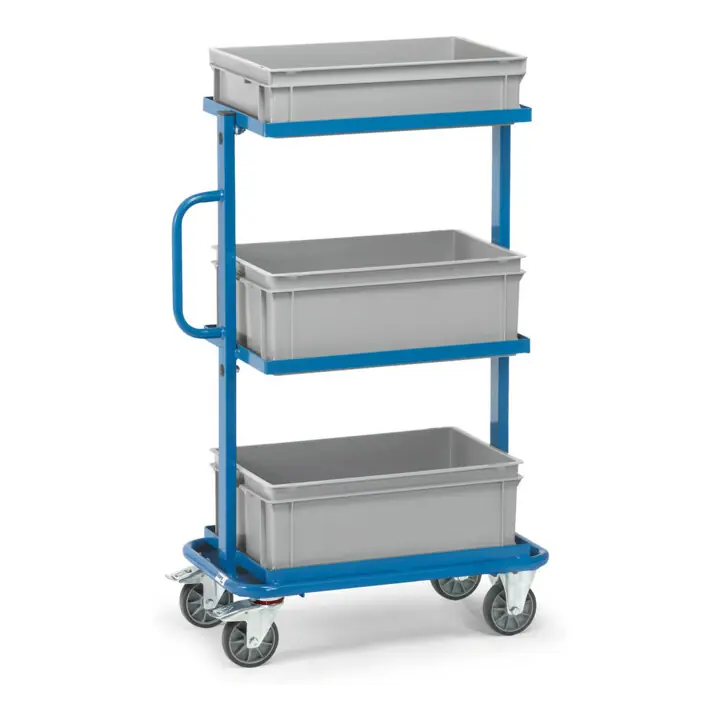 fetra Chariot d'appoint 32902 - avec bacs - charge max. 200kg Pneus TPE Gros Lot