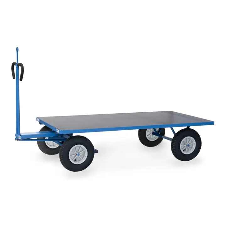 fetra Chariot à plate-forme manuelle 6406L avec anneau d'attelage Meilleure Qualité