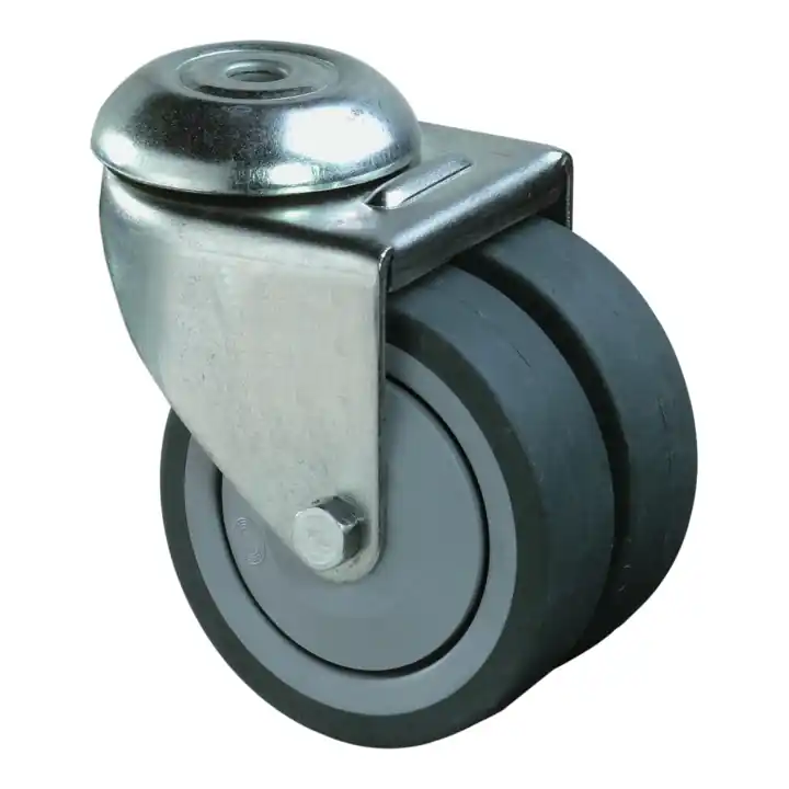 Acheter En Ligne BS Rollen Roulettes doubles sans blocage, diamètre 75 mm caoutchouc, B101.A85
