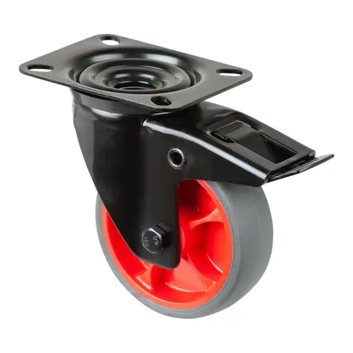 BS Rollen Roulette pivotante L820.B44.101.03 avec plaque, Ø 100, L 32mm 110kg, TPR Commander Vite