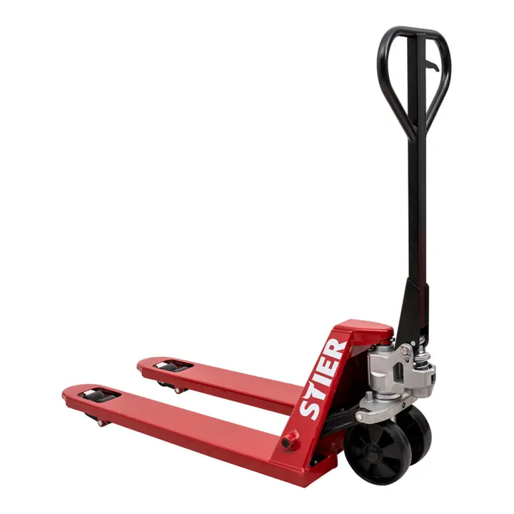 Transpalette STIER, capacité de charge 2 500 kg, longueur des fourches 800mm, pneus en nylon Acheter En Ligne