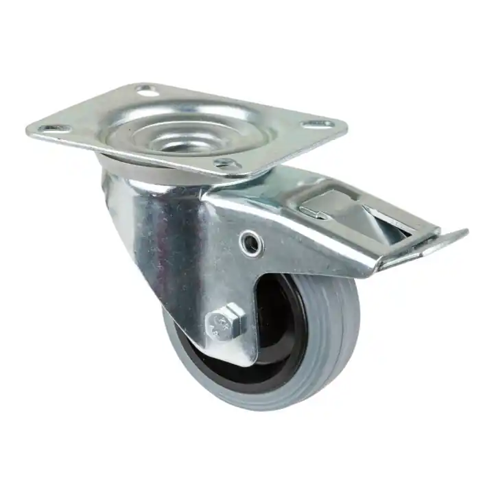 Affaire À Saisir BS Rollen Roulette pivotante avec frein total, diamètre 80 mm, L420.B46 50kg, acier