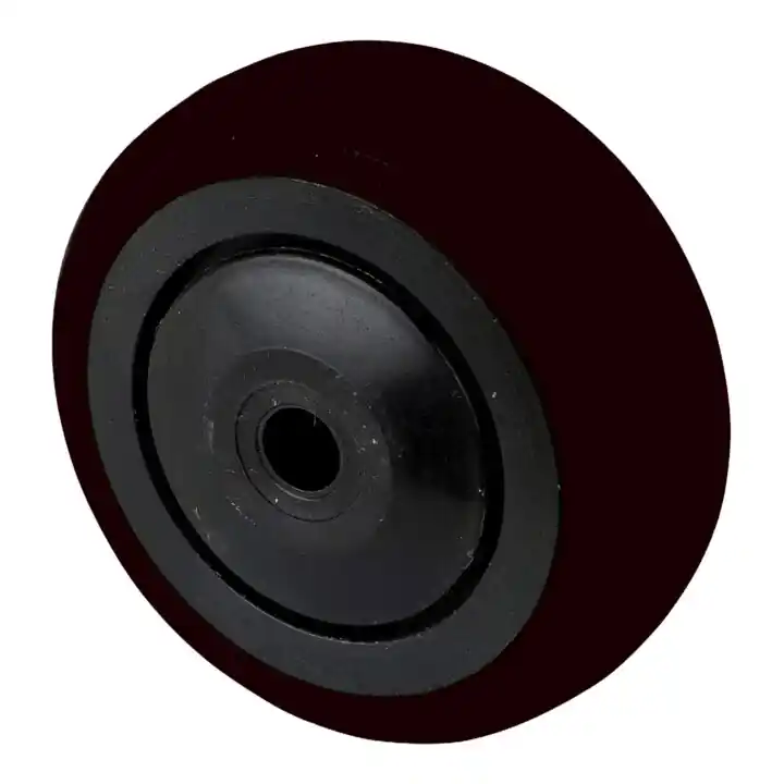 Remise BS Rollen Roue en caoutchouc 50 mm noir, corps de roue plastique noir, KL