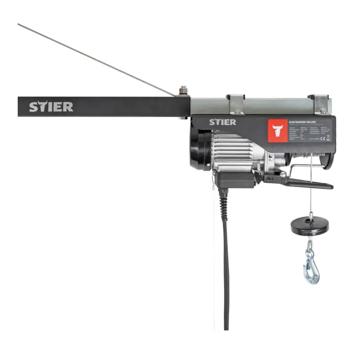 Super Prix Palan de traction à câble électrique STIER, capacité de charge 250kg, puissance 500W