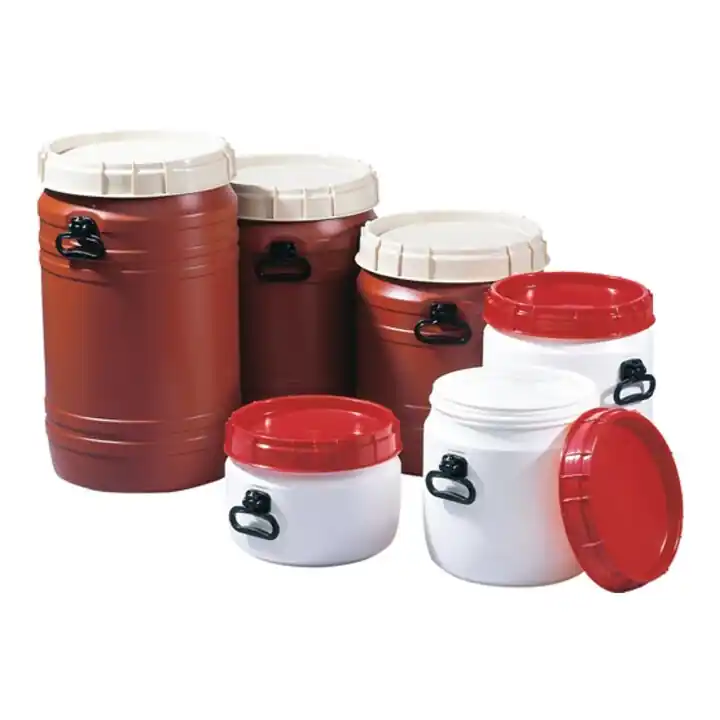 Tonnelet cylindrique 75 l marron avec couvercle beige avec 2 poignées de transpo Authentique