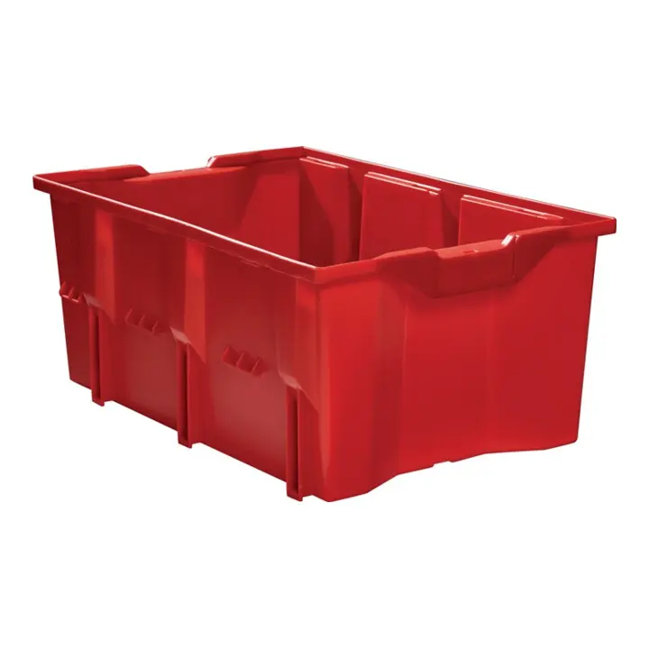 Bacs gerbables-emboîtables PP rouge L480xl312xH200mm LA-KA-PE Certifié