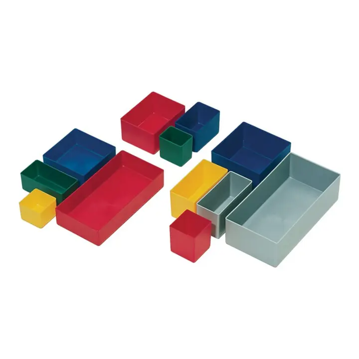 Boîte compartimentable 108 x 108 x 63 mm bleu PS p. tiroirs et boîtes assorties Pas Cher