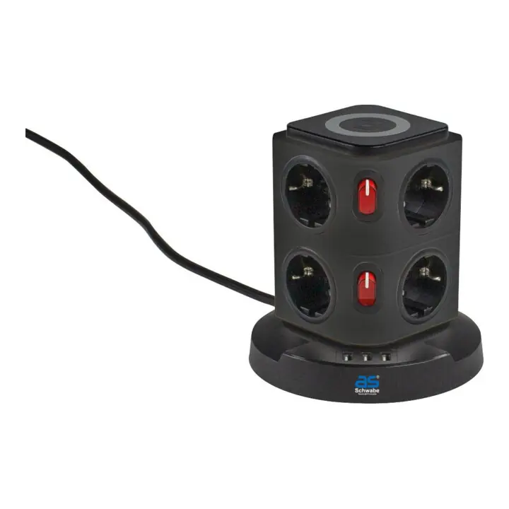 Fait Main as-Schwabe Tour multiprises, 8 prises, IP 20