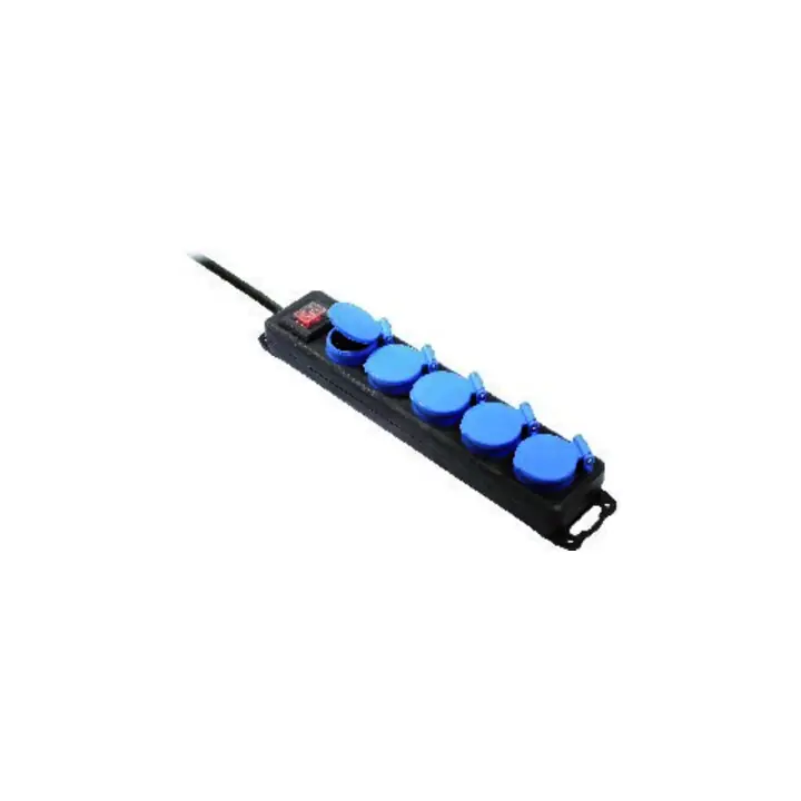 Livraison Mondiale as-Schwabe Bloc multiprises professionnel 5 prises, bleu