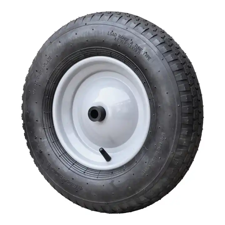 Offre Exclusive Roue gonflable avec axe et palier plast. D.roue 400 mm l. roue 100 mm