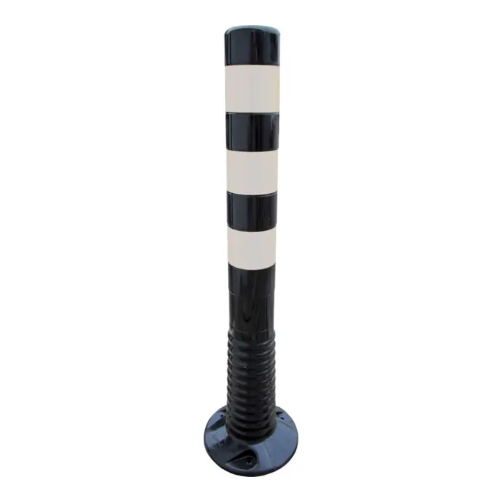 Potelets de blocage polyuréthane noir/jaune D. 80 mm pour visser avec mat. de fi Haute Qualité