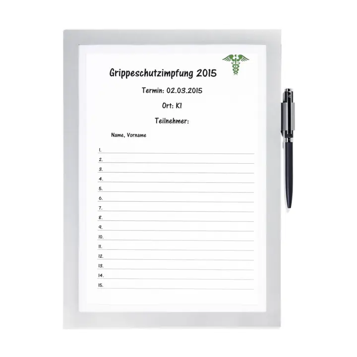 Cadre magnétique DIN A4 argent autocollant, front ouvert 1un./sachet DURABLE Bon Plan