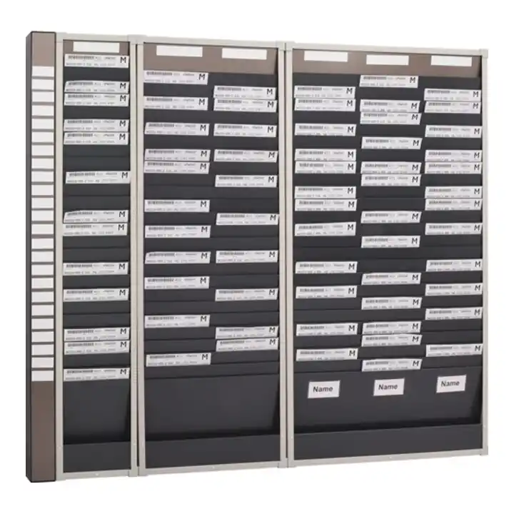 Tableau à fiches H1350xl490xP75 mm 2 rangées avec 25 compartiments En Vogue