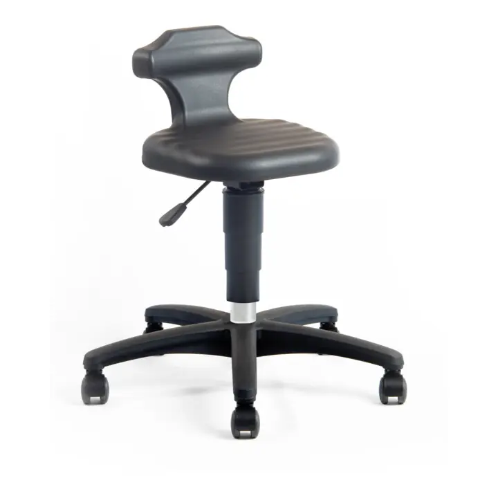 bimos Flex avec roulettes mousse PU noire hauteur d'assise 450-650 mm Haute Qualité