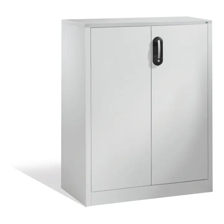 Meilleure Qualité Buffet porte-documents Acurado de C+P avec portes battantes, 3 hauteurs de classeurs, H1200xL930xP400mm aluminium blanc