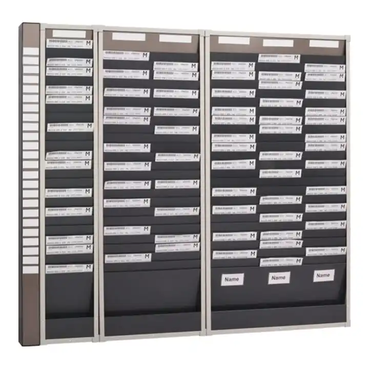 Tableau à fiches H1350xl260xP75 mm 1 rangée avec 25 compartiments Garantie Incluse