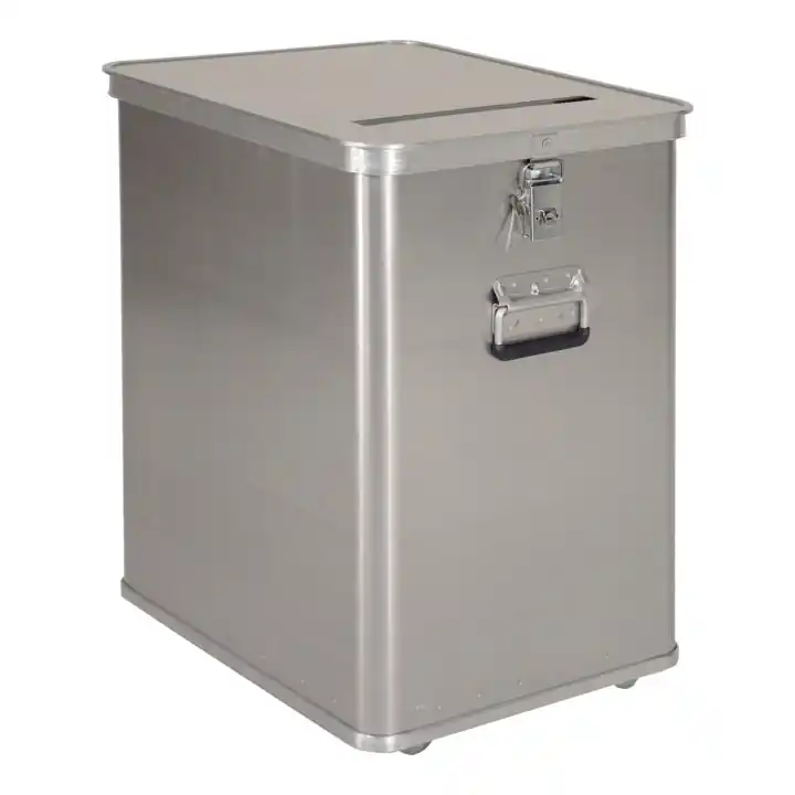 Conteneur à déchets Gmöhling D 1009 volume 120l aluminium Premium