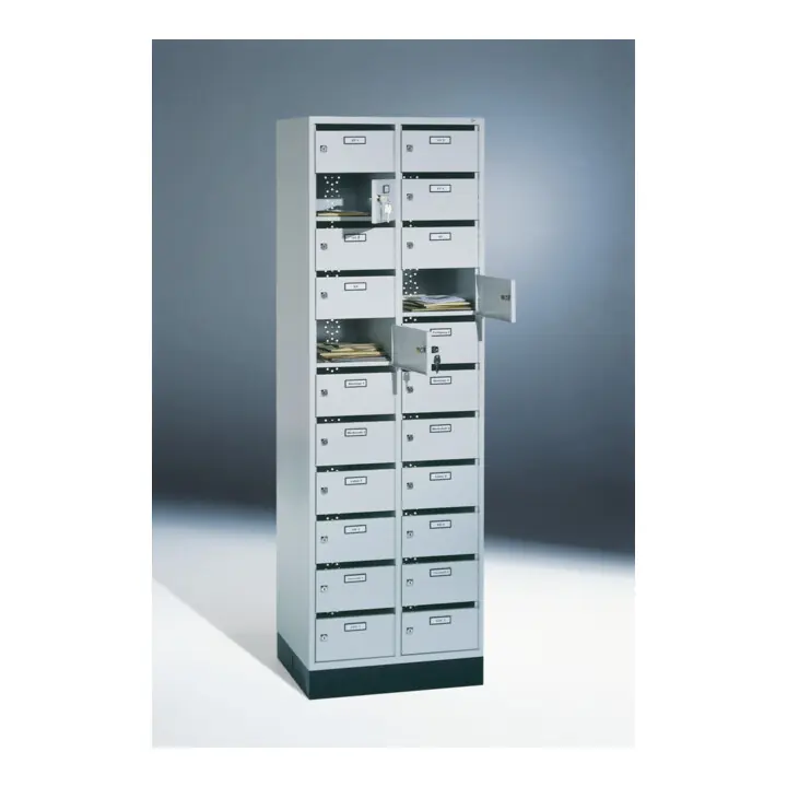 Nouvel Arrivage Armoire de distribution C+P Intro avec 22 compartiments, H1950xL620xP500mm avant gris clair corps gris clair gris clair