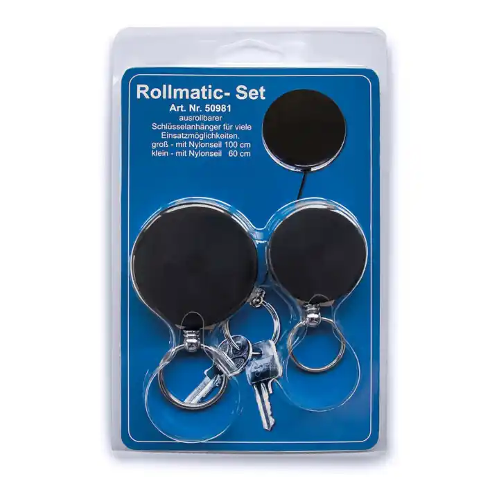 REIHER Porte-clés avec corde en nylon 100 cm aluminium Certifié
