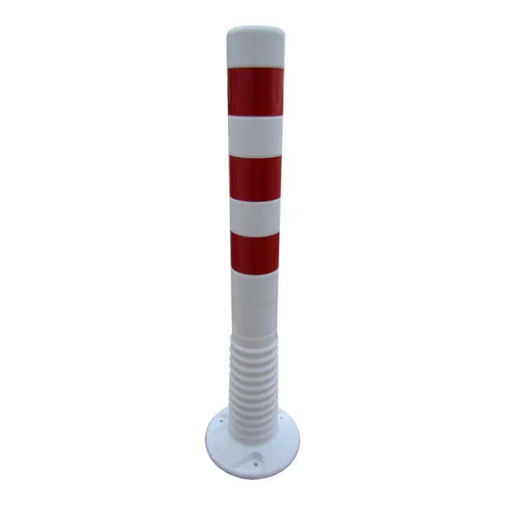 Potelets de blocage polyuréthane blanc/rouge D. 80 mm pour visser avec mat. de f Bon Marché