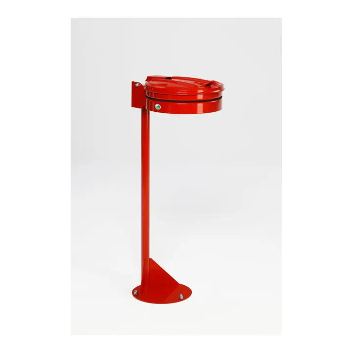 Support sac VIGIPIRATE, rouge avec couvercle acier rouge Var Commander Vite