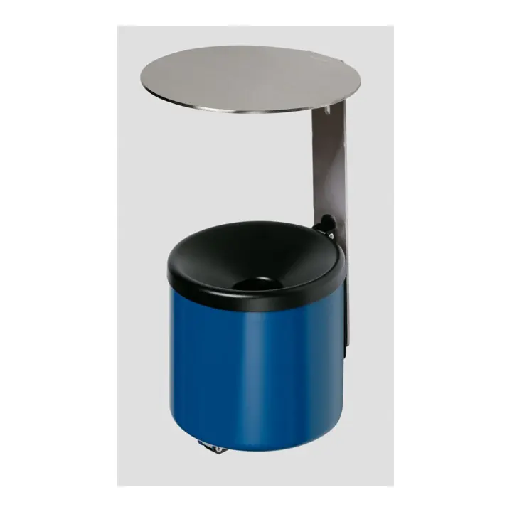 Garantie Incluse Cendrier mural WH 16 bleu avec auvent INOX Var