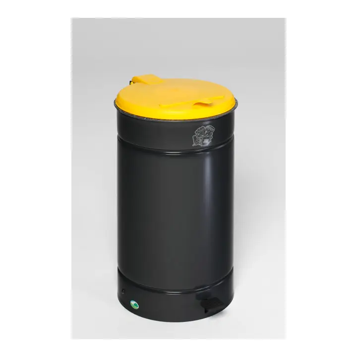 Meilleure Vente Euro-Pédale, anthracite avec couvercle en plastique jaune Var