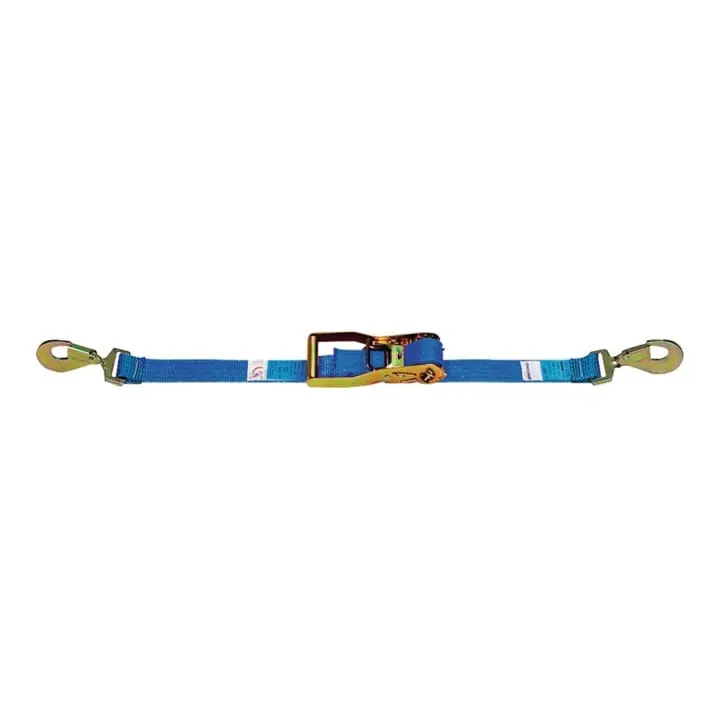 Sangle d'amarrage DIN EN 12195-2 L. 8 m l. 50 mm avec rochet + mousqueton LC U 4 Offre Limitée