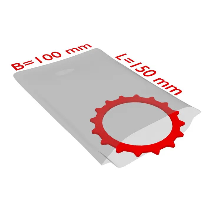 Top Vente TransPak Sacs plats PE, VE2000, 100x150mm, 50µ, transparent